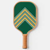 Aangepast Initialen Naam Initiaal Retro Groen Geel Pickleball Paddle (Achterkant)