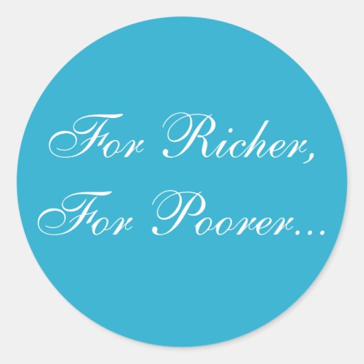 Aangepast Inkt Blauw pen invullen Ronde Sticker (Voorkant)