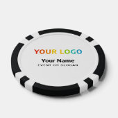 Aangepast inline bedrijfslogo, naam, website poker chips (Enkel)