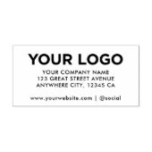 Aangepast Inline Bedrijfslogo Retouradres Sociaal Zelfinktende Stempel (Design)
