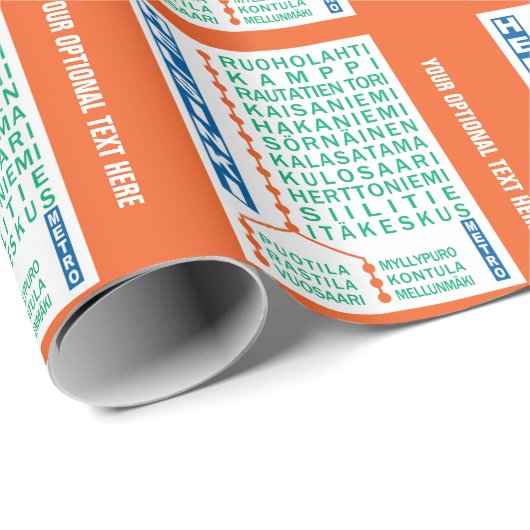 Aangepast inpakpapier voor Helsinki Metro Stations (Rol Hoek)