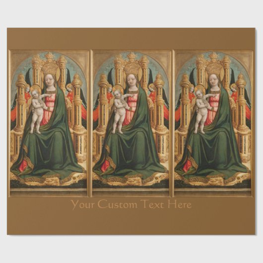 Aangepast inpakpapier voor "Maagd en Kind" (Vlak)