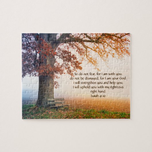 Aangepast Inspirerend bijbelvers uit Isaiah 41:10 Legpuzzel (Horizontaal)