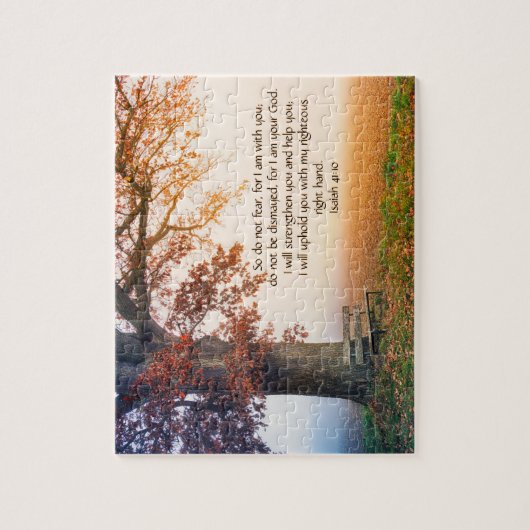 Aangepast Inspirerend bijbelvers uit Isaiah 41:10 Legpuzzel (Verticaal)
