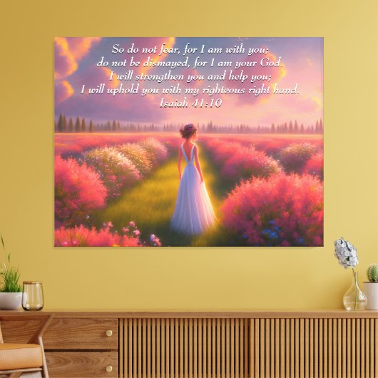 Aangepast Inspirerend bijbelvers uit Isaiah Canvas Afdruk (Insitu (Woonkamer))