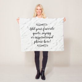 Aangepast Inspirerend citaatwoordscript Fleece Deken