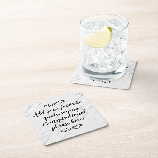 Aangepast Inspirerend citaatwoordscript Kartonnen Onderzetters (Insitu)