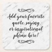 Aangepast Inspirerend citaatwoordscript Kartonnen Onderzetters (Voorkant)