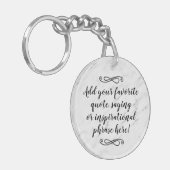 Aangepast Inspirerend citaatwoordscript Sleutelhanger (Voorkant Links)