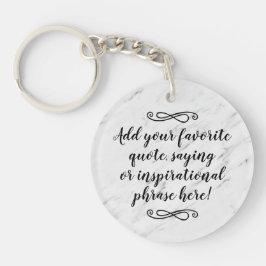 Aangepast Inspirerend citaatwoordscript Sleutelhanger