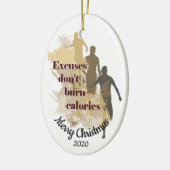 Aangepast Inspirerend kerstcadeau met kerstmis Keramisch Ornament (Links)