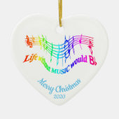 Aangepast Inspirerend kerstmuziekcitaat Keramisch Ornament (Voorkant)