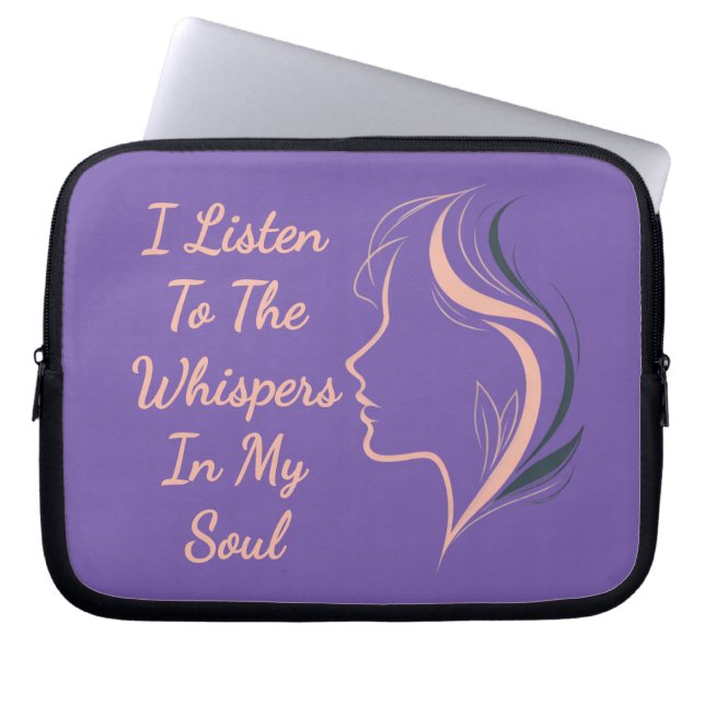 Aangepast Inspirerend Paarse Laptop Sleeve (Voorkant)