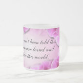 Aangepast Inspirerend roze orchidee Matglas Koffiemok (Voorkant rechts)