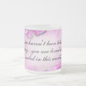 Aangepast Inspirerend roze orchidee Matglas Koffiemok (Center)