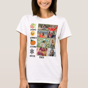 Aangepast instagram 8 jaar van fotocollage t-shirt