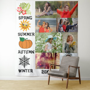 Aangepast instagram 8 jaar van fotocollage wandkleed