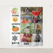 Aangepast instagram 8 jaar van fotocollage wandkleed (Voorkant)