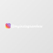 Aangepast Instagram-logo sociale media-handlename  Raamsticker (Vel)