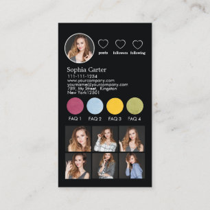 Aangepast Instagram-profiel met QR-code-influencer Visitekaartje