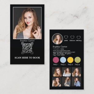 Aangepast Instagram-profiel met QR-code-influencer Visitekaartje