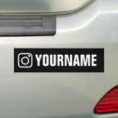 Aangepast instagram symbool bumpersticker met naam (Op auto)