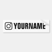 Aangepast instagram symbool bumpersticker met naam (Voorkant)