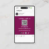 Aangepast Instagram Visitekaartje | social media Q (Achterkant)