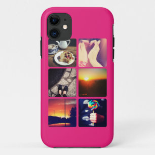 Aangepast installagram Foto warm roze iPhone 11 Hoesje