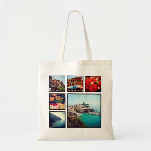 Aangepast installagram fotocollage tote bag (Voorkant)