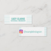 Aangepast installatieschema "Turquoise Strips" Mini Visitekaartje (Voorkant / Achterkant)