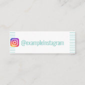 Aangepast installatieschema "Turquoise Strips" Mini Visitekaartje (Achterkant)