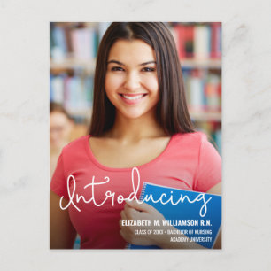 Aangepast introduceren Fotoaankondiging verpleegku Aankondigingskaart