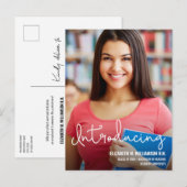 Aangepast introduceren Fotoaankondiging verpleegku Aankondigingskaart (Voorkant / Achterkant)