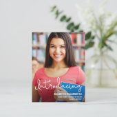 Aangepast introduceren Fotoaankondiging verpleegku Aankondigingskaart (Staand voorkant)