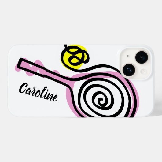 Aangepast iPhone 14 hoesje voor tennisspelers (Achterkant (horizontaal))