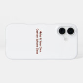 Aangepast iPhone 16 hoesje (Achterkant horizontaal)