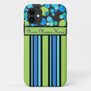 Aangepast iPhone 5/5s Hoesje: Blauwe moons en Stri 11 Hoesje