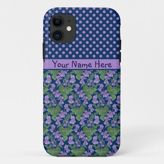 Aangepast iPhone 5/5s Hoesje, Violets en poolpunte Case-Mate iPhone Case (Achterkant)