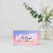 Aangepast Iridescent Beauty Makeup Influencer Vlog Visitekaartje (Staand voorkant)