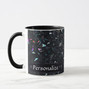 Aangepast Iridisch Abstract Gebrandschilderd Glas Mok
