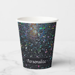 Aangepast Iridisch Abstract Gebrandschilderd Glas  Papieren Bekers