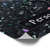 Aangepast Iridisch Abstract Gebrandschilderd Glas  Poster (Hoek)