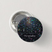 Aangepast Iridisch Abstract Gebrandschilderd Glas Ronde Button 3,2 Cm (Voorkant /achterkant)