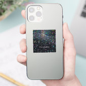 Aangepast Iridisch Abstract Gebrandschilderd Glas  Sticker (Telefoon)