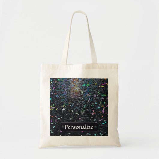 Aangepast Iridisch Abstract Gebrandschilderd Glas Tote Bag (Voorkant)