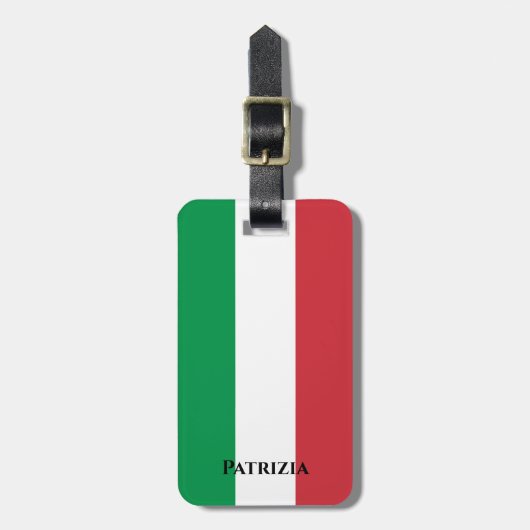 Aangepast Italië Vlag Italiaans Vlag reizen Bagage Bagagelabel (Voorkant verticaal)