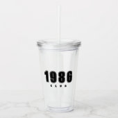 Aangepast jaar - 1986 Club - eenvoudig zwart Acryl Drinkbeker (Voorkant)