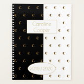 Aangepast jaar 2019 2020 zwart-wit goudmonogram C Planner (Voorkant)