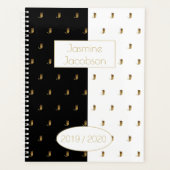 Aangepast jaar 2019 2020 zwart-wit goudmonogram J Planner (Voorkant)